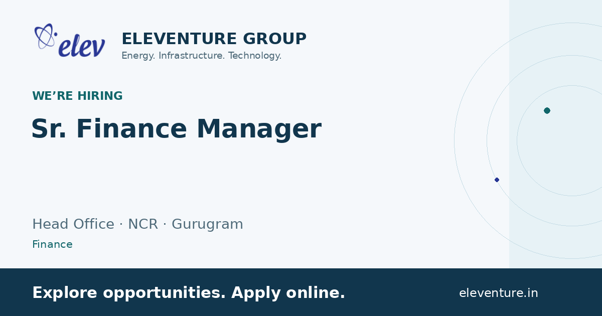 Sr. Finance Manager — Eleventure recruitment preview