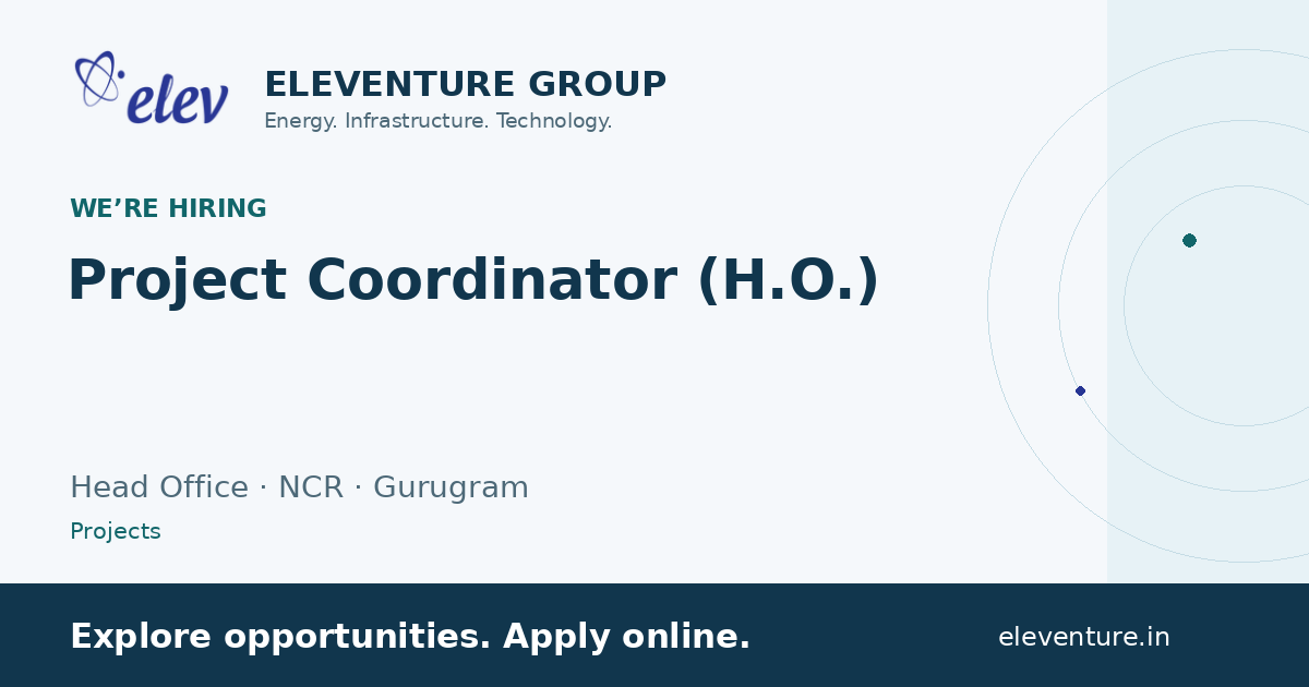 Project Coordinator (H.O.) — Eleventure recruitment preview