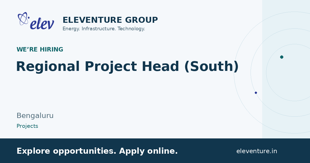 Regional Project Head (South) — Eleventure recruitment preview