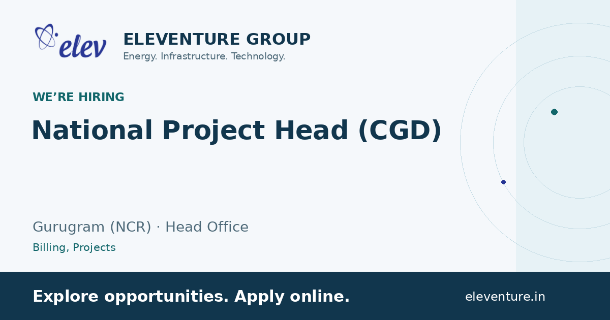 National Project Head (CGD) — Eleventure recruitment preview